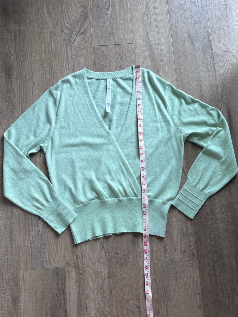 Lululemon Crossover Ribbed Waist Sweater in Heathered Creamy Mint - Picture 6 of 6